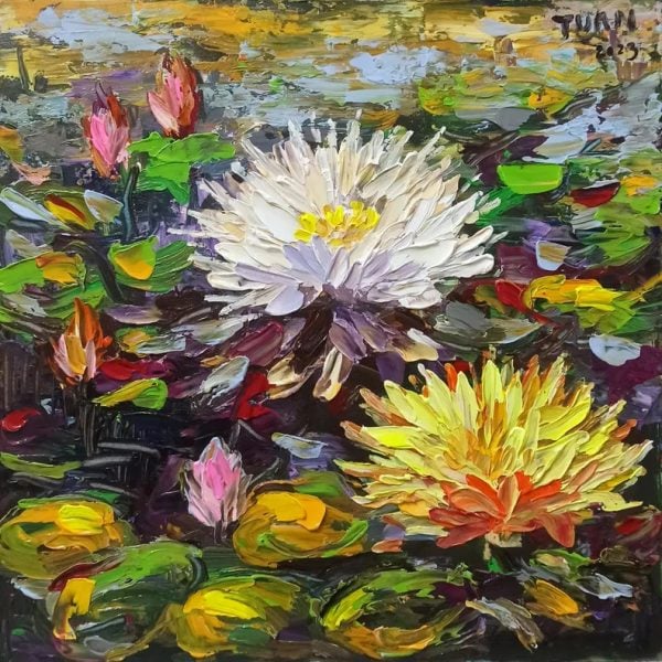 Morning on lilly Pond by Le Anh Tuan